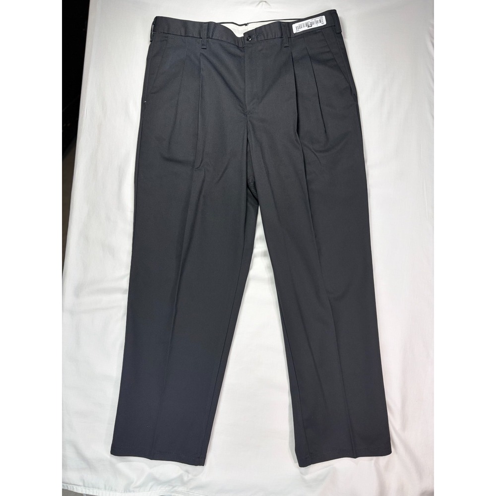 Cintas ComfortFLEX Uniform Work Pants Mens 38x30 Black Pleated Front Workwear